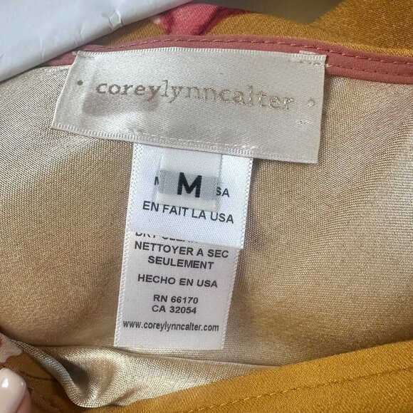 Anthropologie Corey Lynn Calter Floral Jumpsuit with Striped Belt Size Medium - Picture 12 of 13